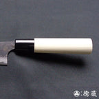 白二 淬火留黑加工 小包丁 朴木手柄