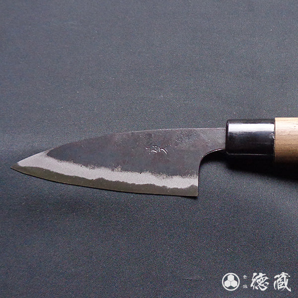 青二纸 黑面锻造加工 小包丁 胡桃木手柄