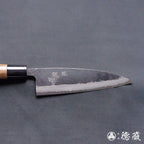 青二 黑面锻造加工 舟行刀　胡桃木手柄