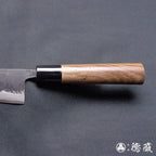 青二 黑面锻造加工 舟行刀　胡桃木手柄