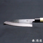 青二 黑色锻面加工 三德刀　朴木手柄