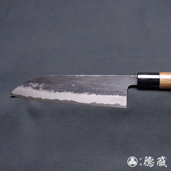 青一 黑面锻造加工 三德刀 胡桃木手柄