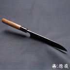 青一 黑面锻造加工 三德刀 胡桃木手柄