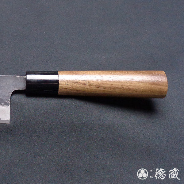 青一 黑面锻造加工 三德刀 胡桃木手柄