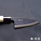 青二 黑面锻造加工 小包丁 朴木手柄