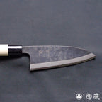 青二 黑面锻造加工 厚出刃切鱼刀 朴木手柄