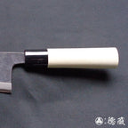 青二 黑面锻造加工 厚出刃切鱼刀 朴木手柄