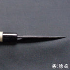 青二 黑面锻造加工 小柳厨刀 朴木手柄