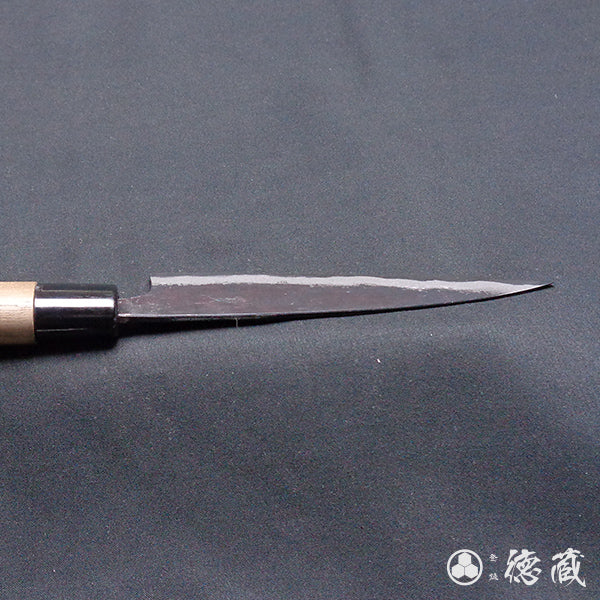 青二 黑面锻造加工 小柳厨刀 胡桃木手柄