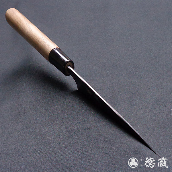 青二 黑面锻造加工 小柳厨刀 胡桃木手柄