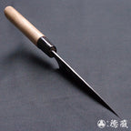 青二 黑面锻造加工 小柳厨刀 胡桃木手柄