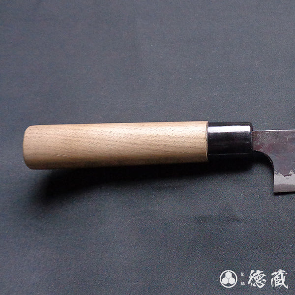 青二 黑面锻造加工 小柳厨刀 胡桃木手柄