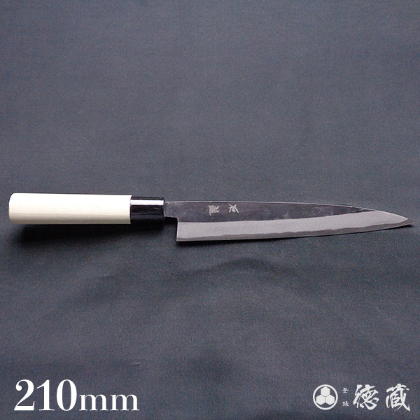 青二 淬火留黑加工 切割刀 朴木手柄