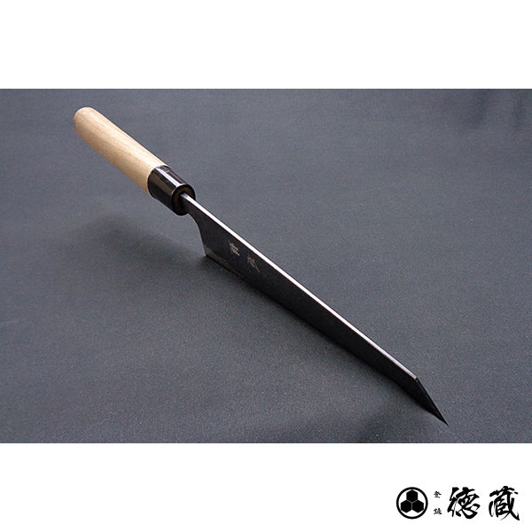 青二　淬火留黑加工　切付包丁　胡桃手柄
