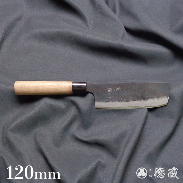 青二 黑面锻造加工 菜刀 胡桃木手柄
