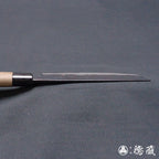 青二 黑面锻造加工 菜刀 胡桃木手柄