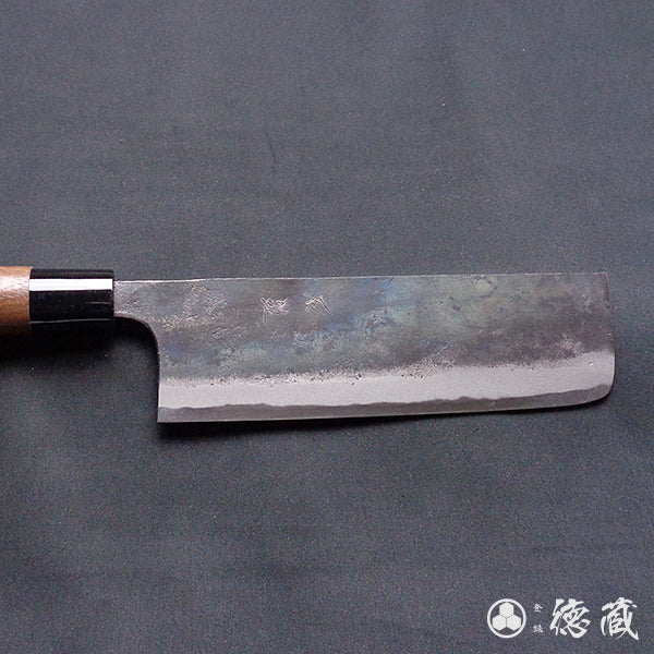 白一 黑面锻造加工 菜刀 胡桃木手柄