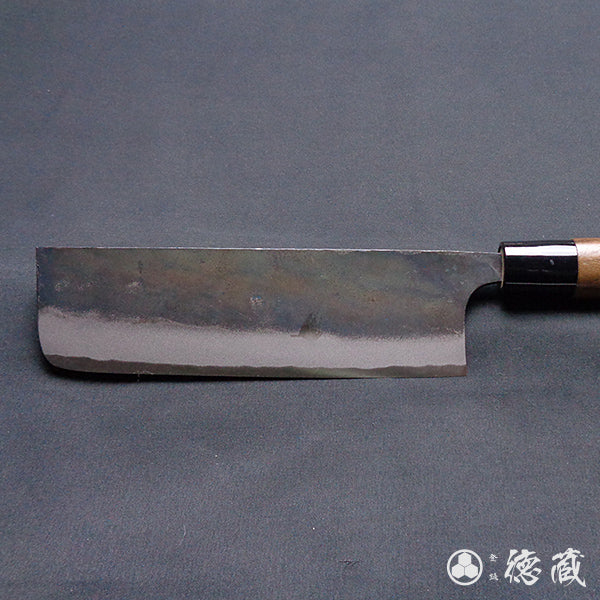 白一 黑面锻造加工 菜刀 胡桃木手柄