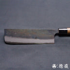 白一 黑面锻造加工 菜刀 胡桃木手柄