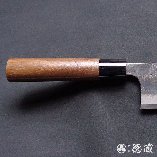 白一 黑面锻造加工 菜刀 胡桃木手柄