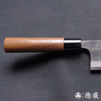 白一 黑面锻造加工 菜刀 胡桃木手柄
