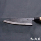 青二 黑面锻造加工 伊予型舟行刀 胡桃木手柄