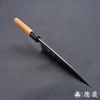 青二 黑面锻造加工 伊予型舟行刀 胡桃木手柄