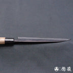 青二 黑面锻造加工 牛刀 胡桃木手柄