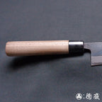 青二 黑面锻造加工 牛刀 胡桃木手柄