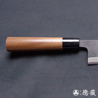 青二 黑面锻造加工 三德刀 胡桃木手柄