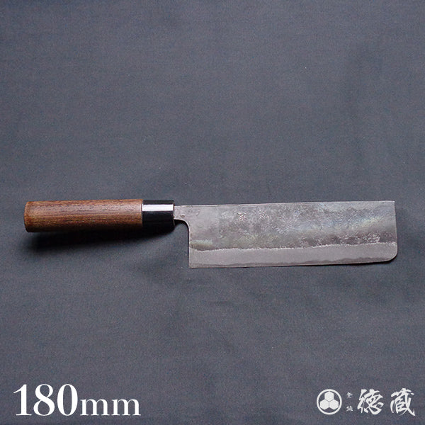 青二 黑面锻造加工 菜刀 崖豆木手柄