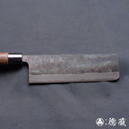 青二 黑面锻造加工 菜刀 崖豆木手柄