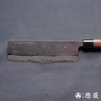 青二 黑面锻造加工 菜刀 崖豆木手柄