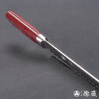 blue super carbon steel   hammered finish  Gyutou-knife (chef's knife)  red handle
