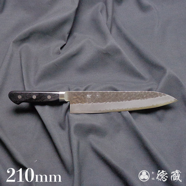 Blue-super hammered finish    Gyutou-knife (chef's knife)  black handle