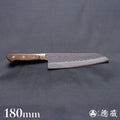 青S 黑色锤纹加工 三德刀 焦茶色手柄