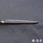 青S 黑色缎面槌面加工 牛刀 黑色手柄