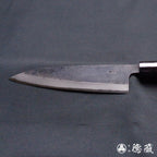 青二 黑面锻造加工 切鱼刀  朴木手柄