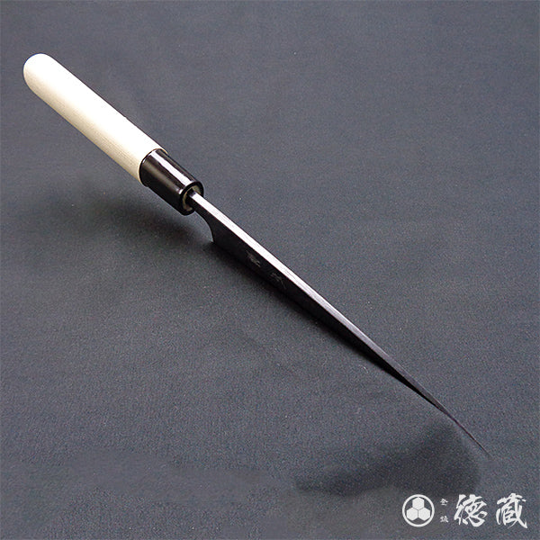 青二 黑面锻造加工 切鱼刀  朴木手柄