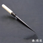 青二 黑面锻造加工 切鱼刀  朴木手柄