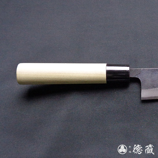 青二 黑面锻造加工 切鱼刀  朴木手柄