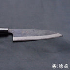 青二 黑面锻造加工 切鱼刀  胡桃木手柄