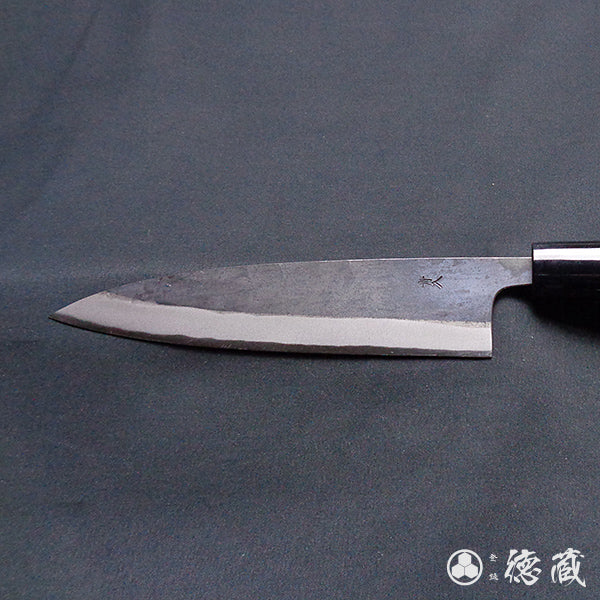 青二 黑面锻造加工 切鱼刀  胡桃木手柄