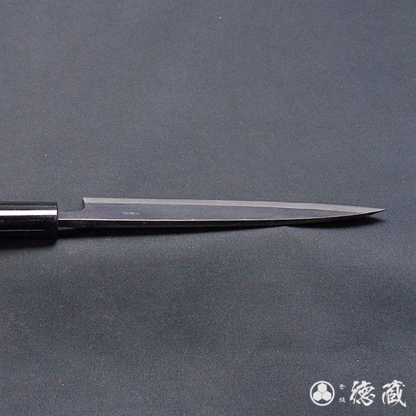 青二 黑面锻造加工 切鱼刀  胡桃木手柄