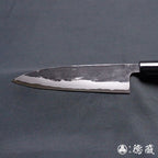 青一 黑面锻造加工 切鱼刀 胡桃木手柄