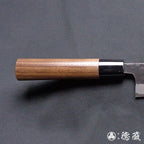 青一 黑面锻造加工 切鱼刀 胡桃木手柄
