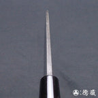 青二 黑面锻造加工 单刃 舟行刀 胡桃木手柄