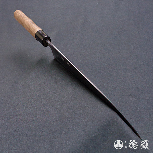 青二 黑面锻造加工 牛刀 胡桃木手柄
