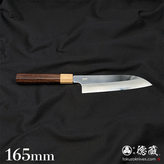 銀三 三徳包丁 紫檀八角