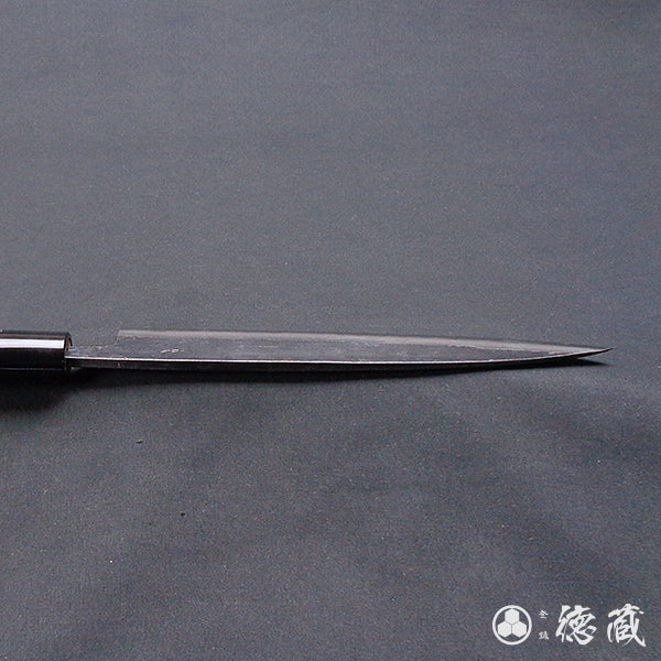 青二 黑面锻造加工 切鱼刀 胡桃木手柄